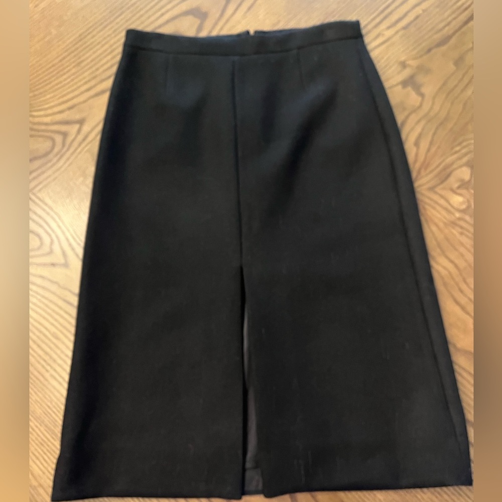 J. Crew Classic Black Midi Skirt (Size 4)